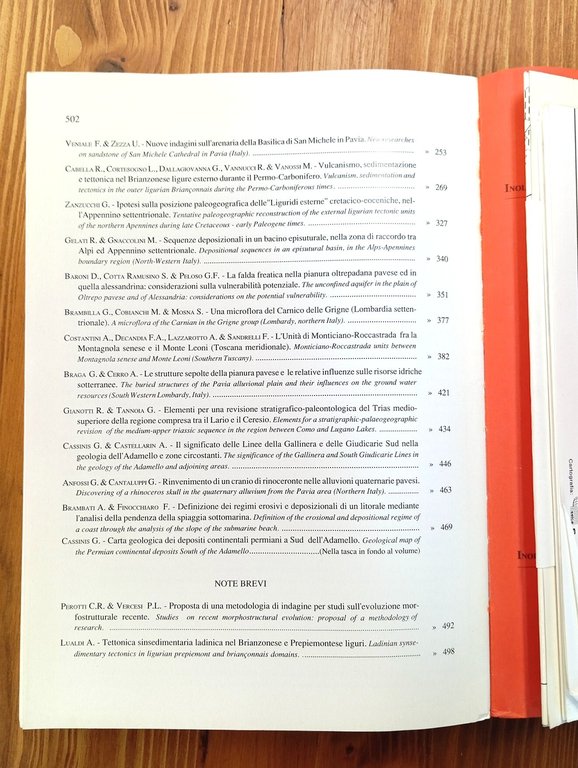 Atti ticinensi di scienze della terra. Vol. XXXI [31] (già …