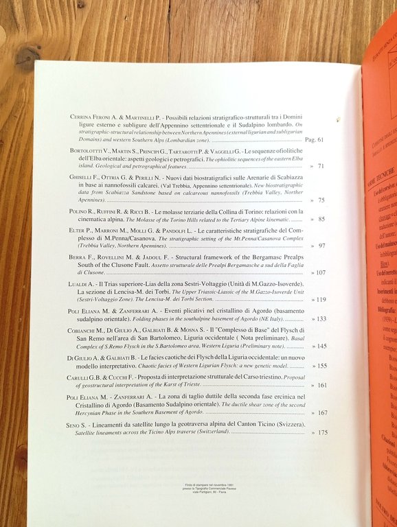 Atti ticinensi di scienze della terra. Vol. XXXIV [34] (già …