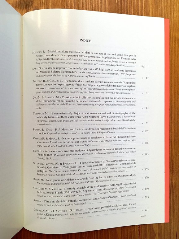 Atti ticinensi di scienze della terra. Vol. XXXV [35] (già …