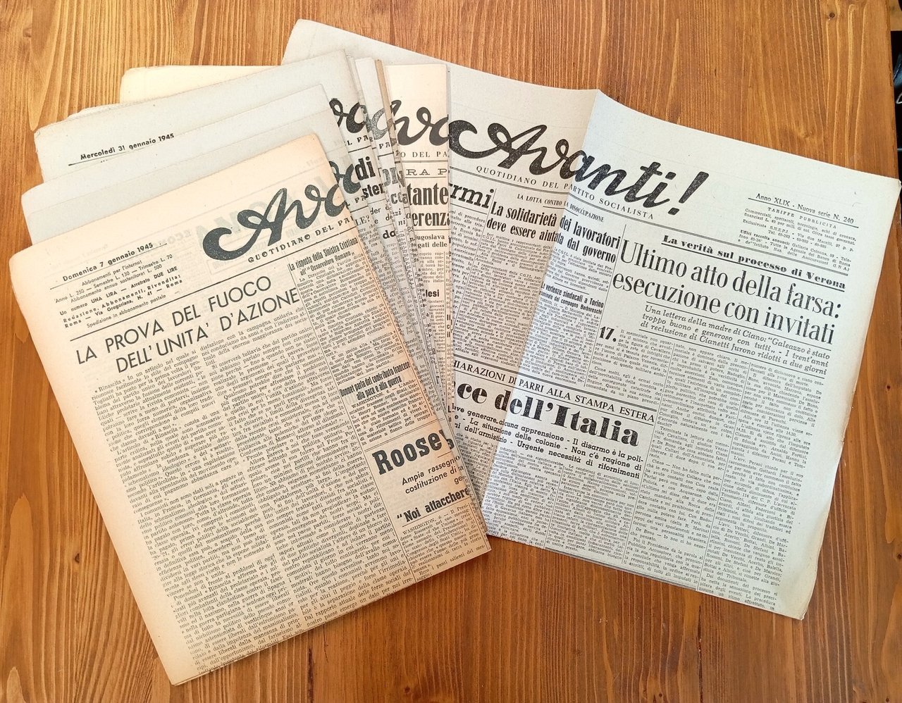 Avanti! Quotidiano del Partito Socialista Italiano di unità proletaria - …