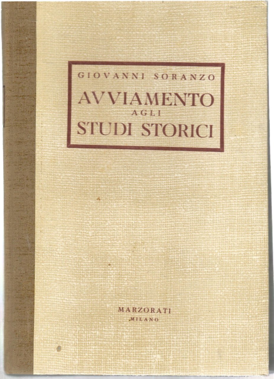 Avviamento agli studi storici