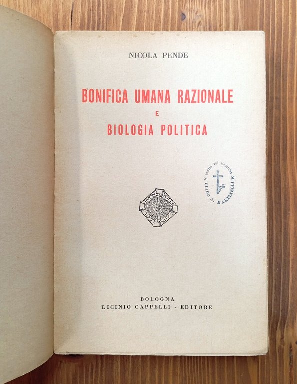 Bonifica umana razionale e biologia politica