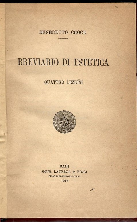 Breviario di Estetica. Quattro Lezioni