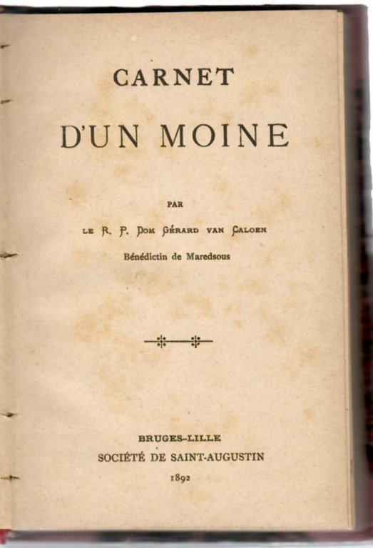 Carnet D'un Moine