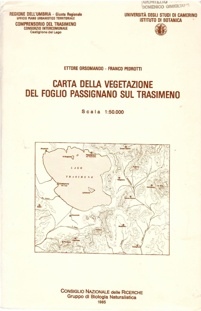 Carta Della Vegetazione Del Foglio Passignano Sul Trasimeno. Scala 1 …