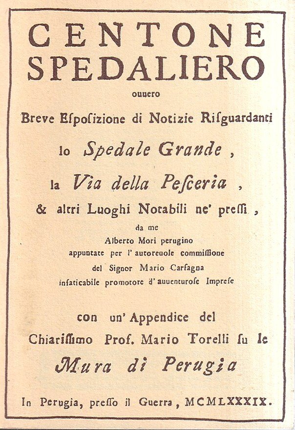 Centone spedaliero ovvero breve esposizione di notizie riguardanti lo Spedale …