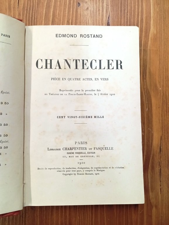 Chantecler. Pièce en quatre actes, en vers | Immagine Gallery 2