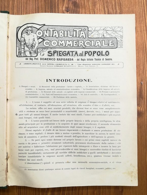 Contabilità commerciale spiegata al popolo (tomo unico)