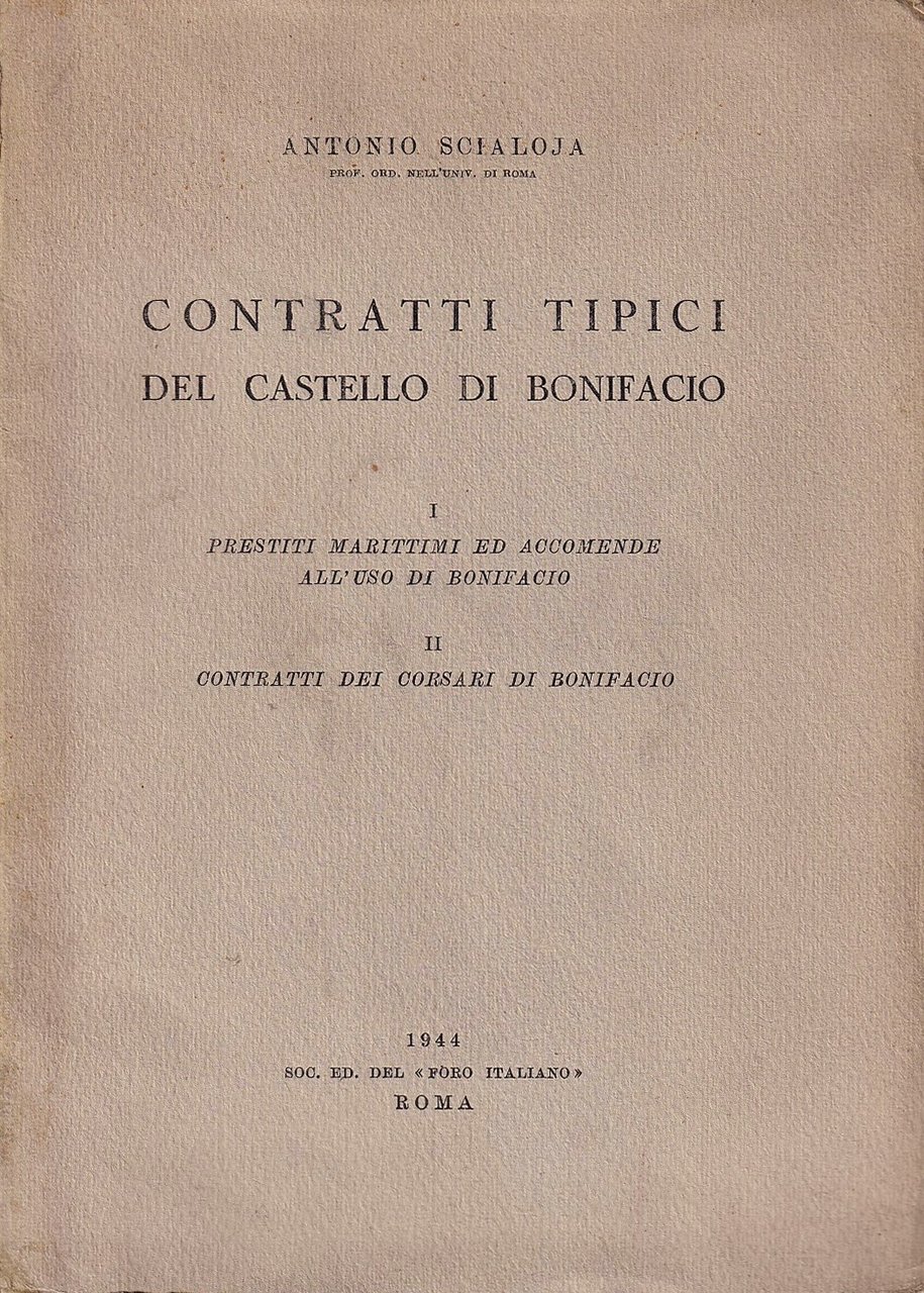 Contratti tipici del Castello di Bonifacio | Immagine principale