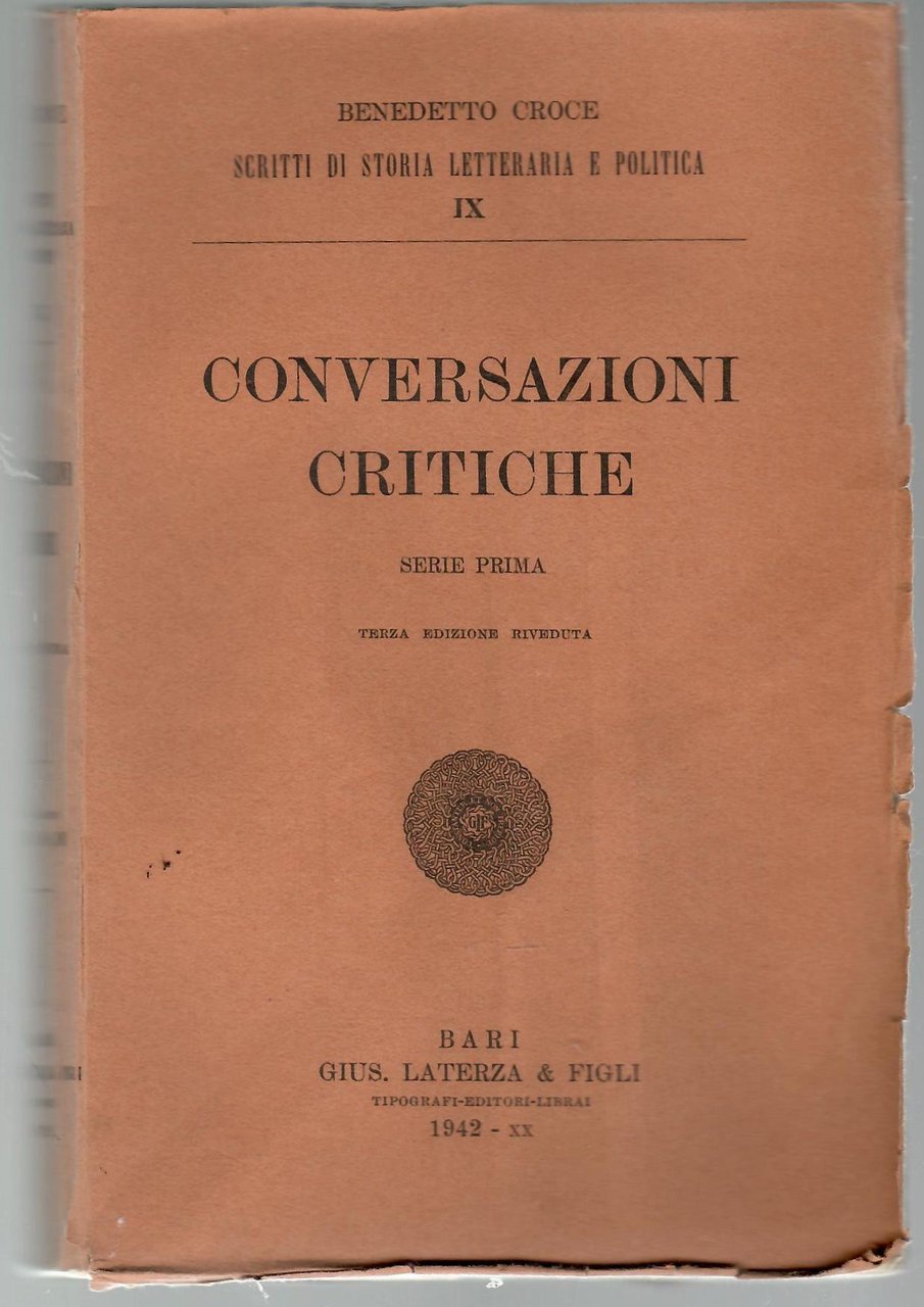 Conversazioni Critiche Serie Prima