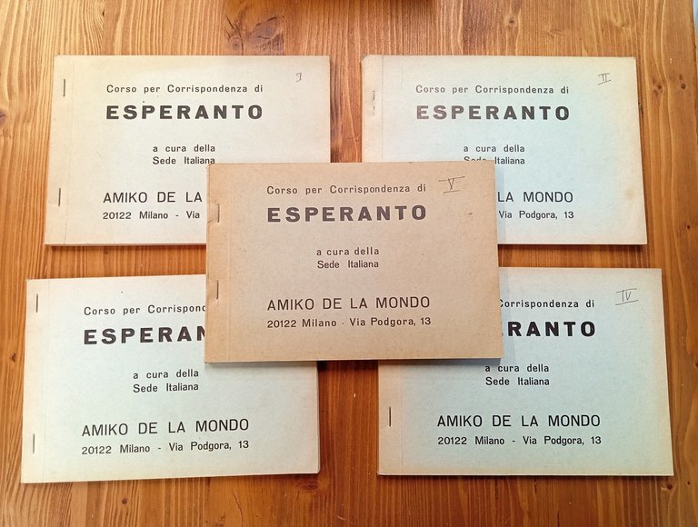 Corso per corrispondenza di esperanto (dispense 1-5)