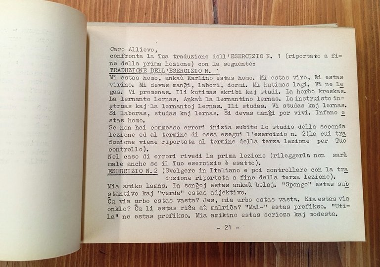 Corso per corrispondenza di esperanto (dispense 1-5)