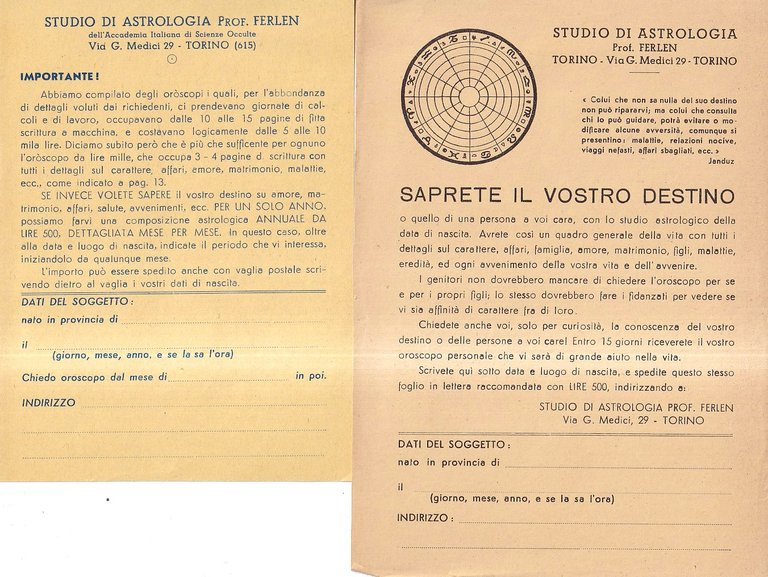 Cos'è l'astrologia? (opuscolo con volantini allegati)