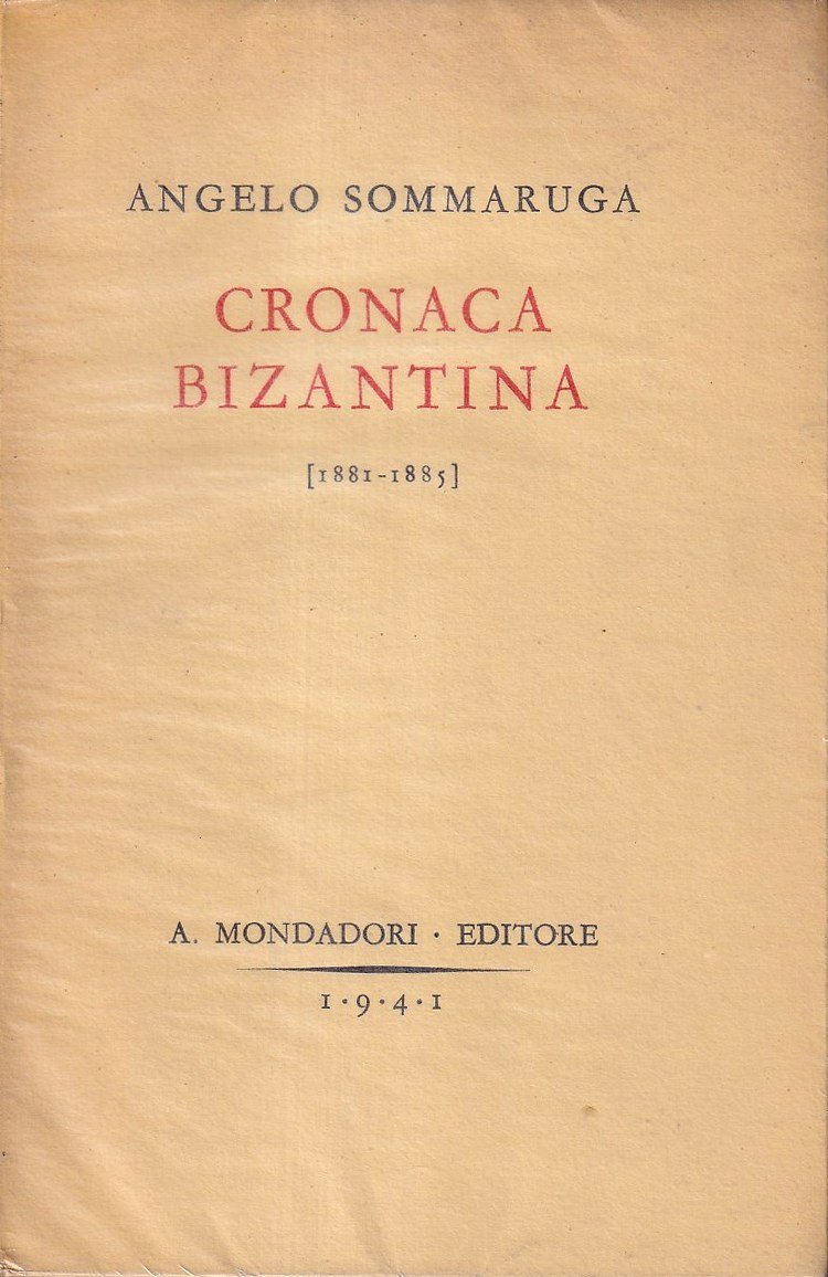 Cronaca Bizantina (1881-1885). Note e ricordi