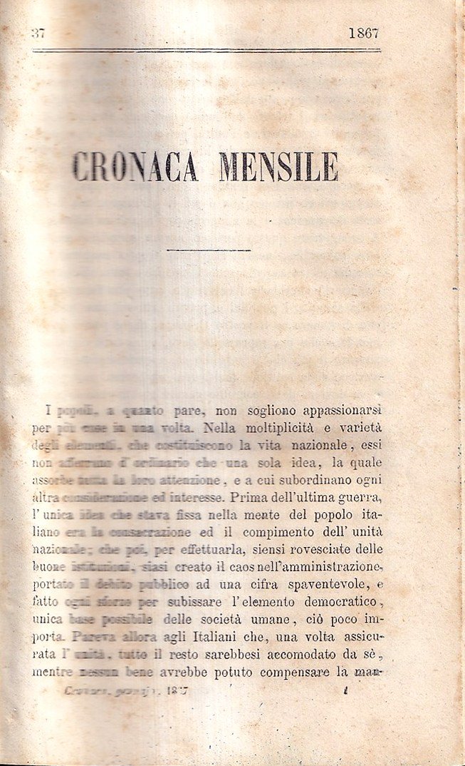 Cronaca Mensile 1866-1867