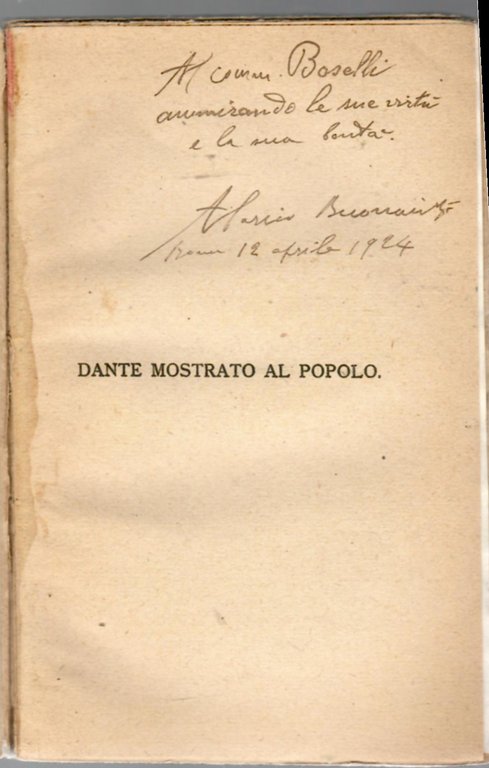 Dante mostrato al popolo