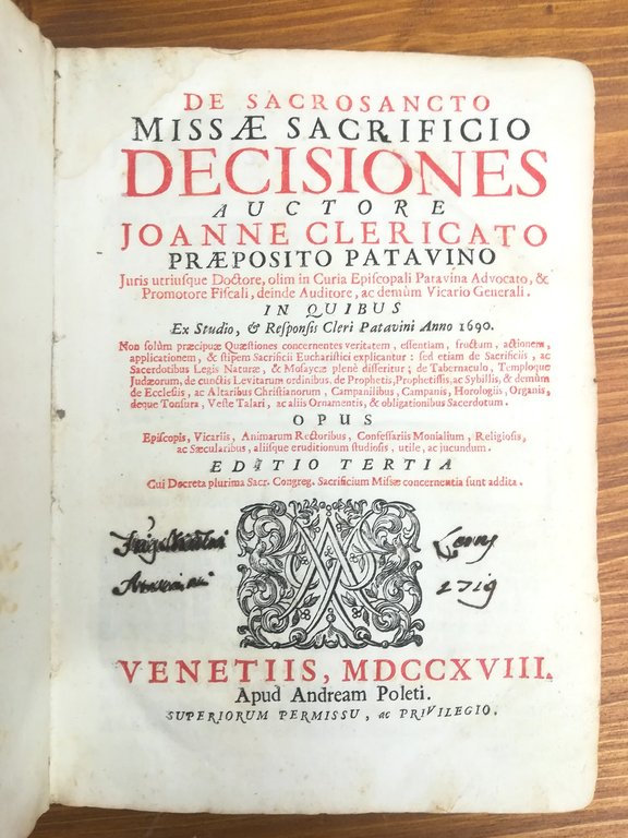 De Sacrosancto Missae Sacrificio Decisiones