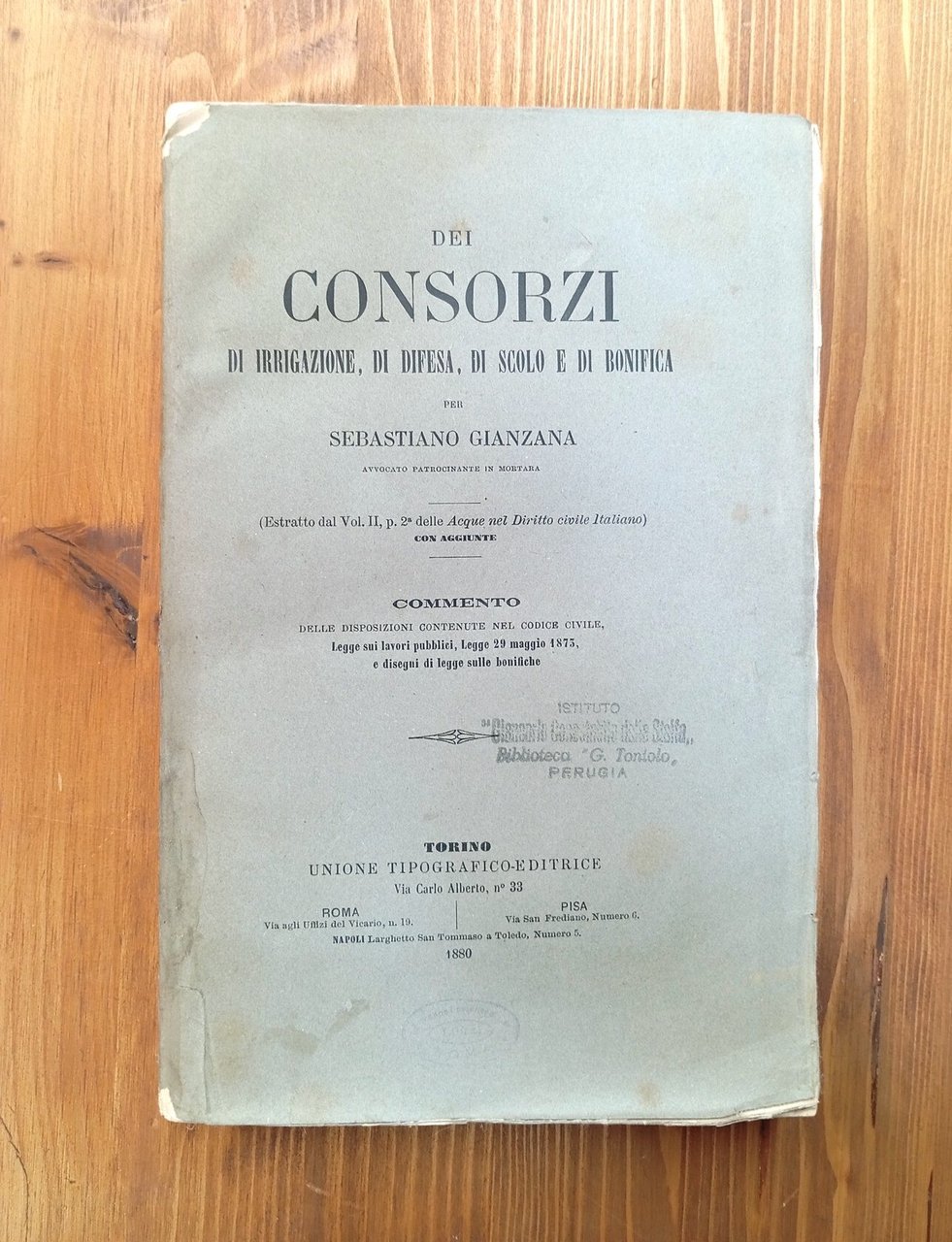 Dei consorzi di difesa, di irrigazione, di scolo e di …