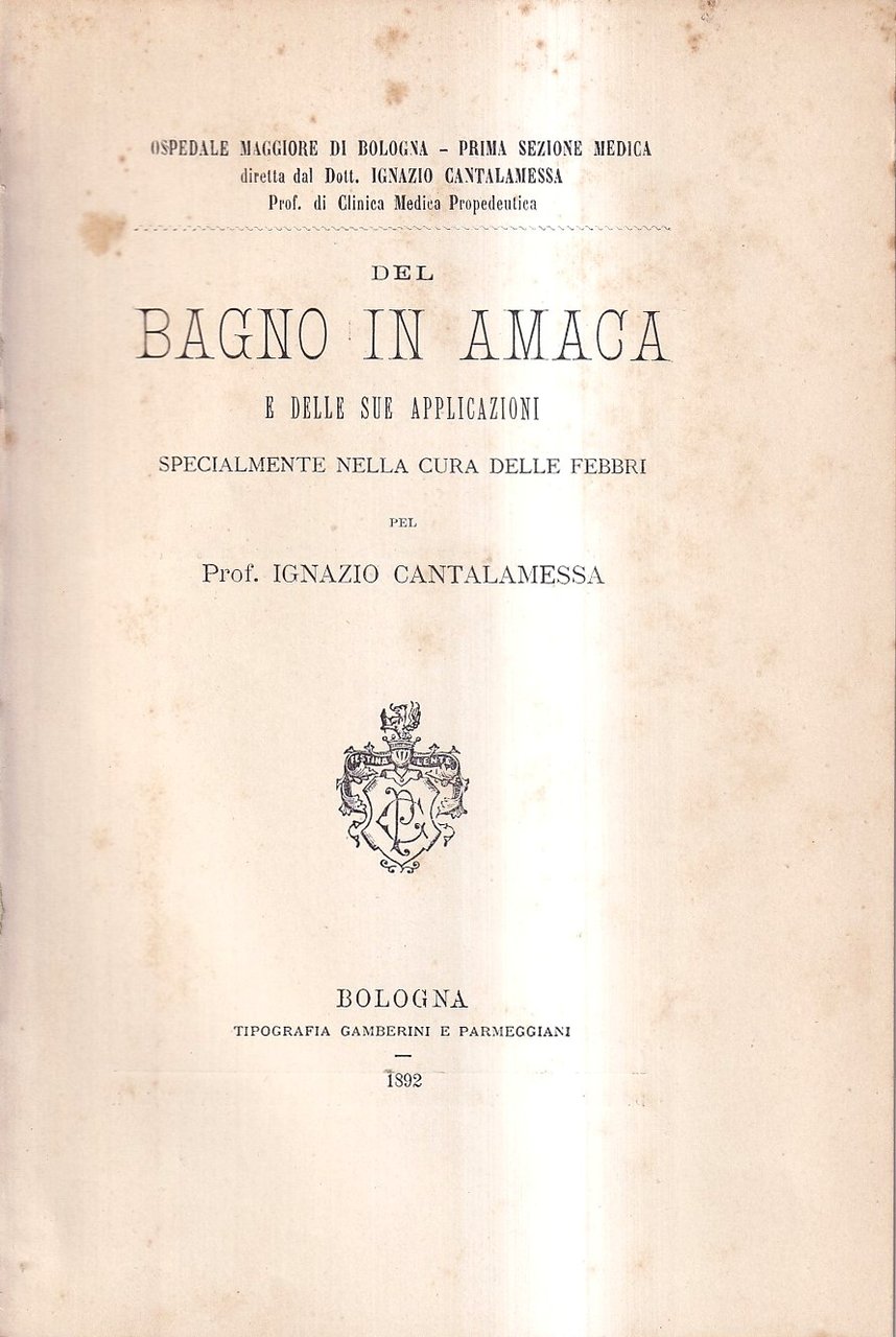 Del bagno in amaca e delle sue applicazioni specialmente nella …