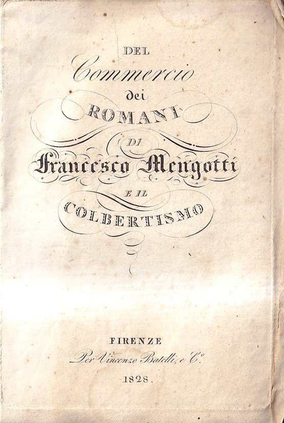 Del commercio dei romani e il Colbertismo | Immagine principale