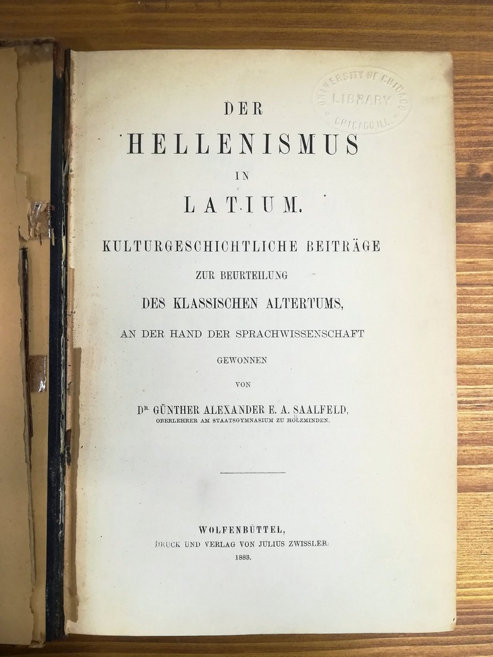 Der Hellenismus in Latium. Kulturgeschichtliche Beiträge zur Beurteilung des klassischen … | Immagine principale