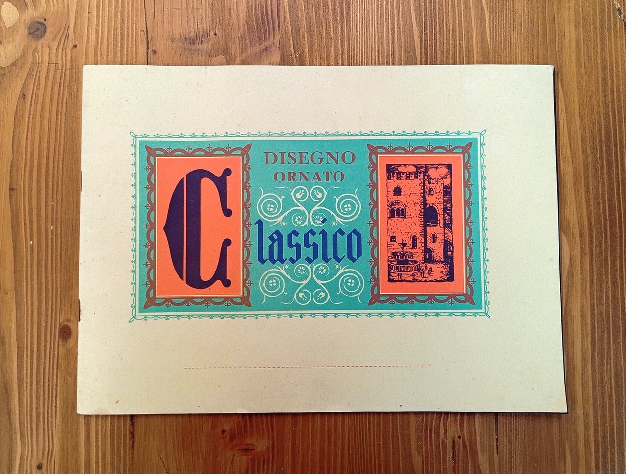 Disegno ornato classico [album da disegno su fogli neri]