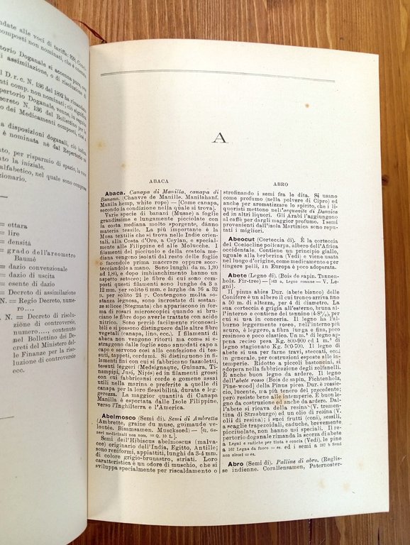 Dizionario di merciologia - ad uso del commercio, arti ed …