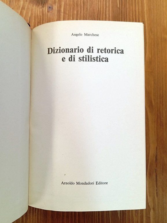 Dizionario di retorica e di stilistica
