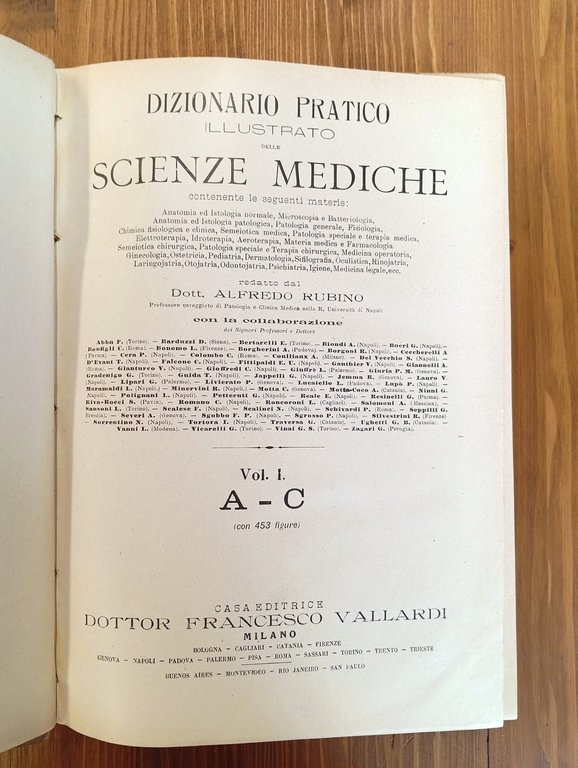 Dizionario pratico illustrato delle Scienze Mediche