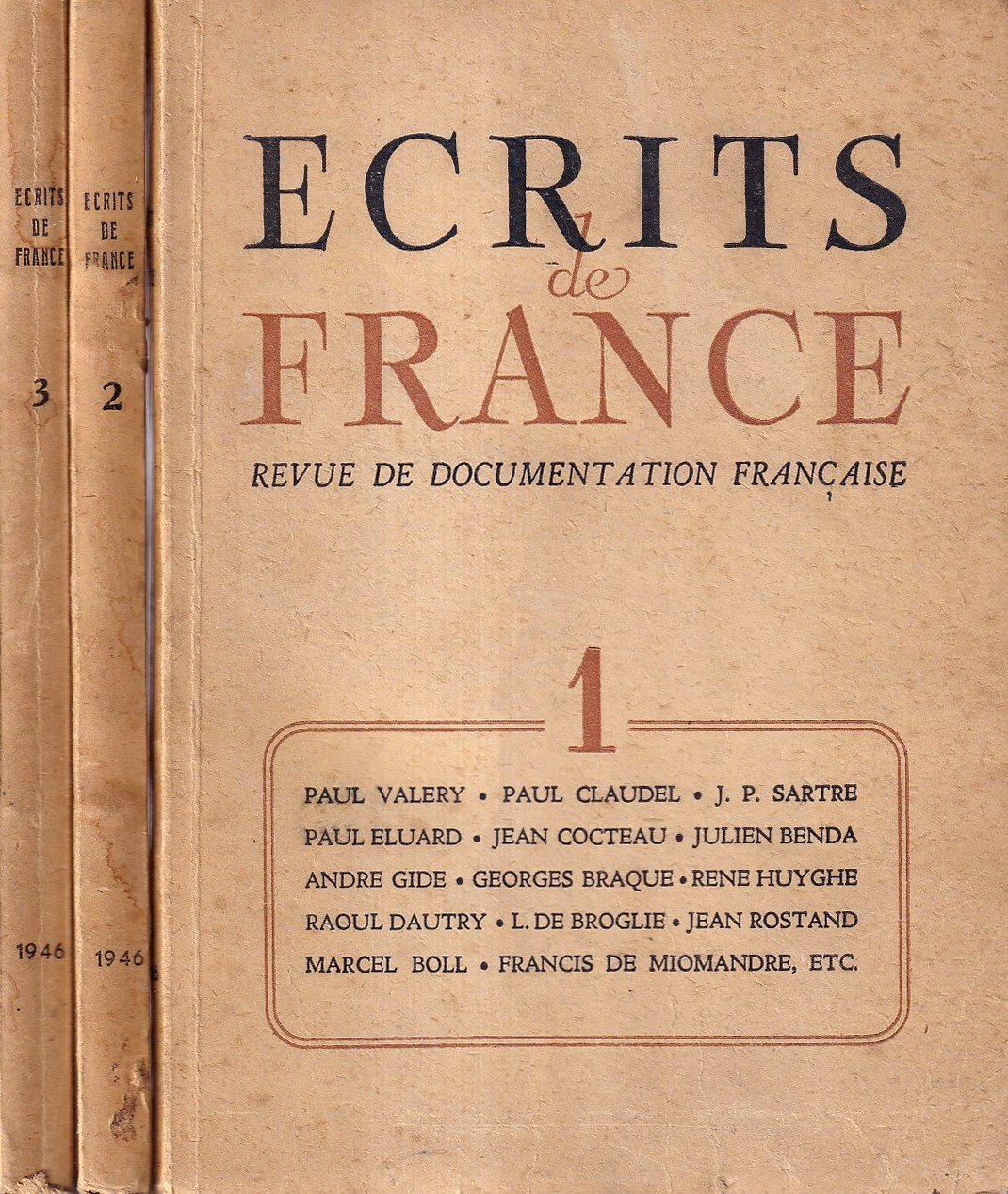 Ecrits de France. Revue de documentation française - nn. 1, …