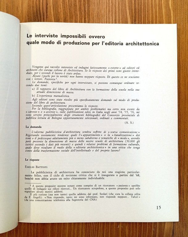Editoria architettonica 1974-1976