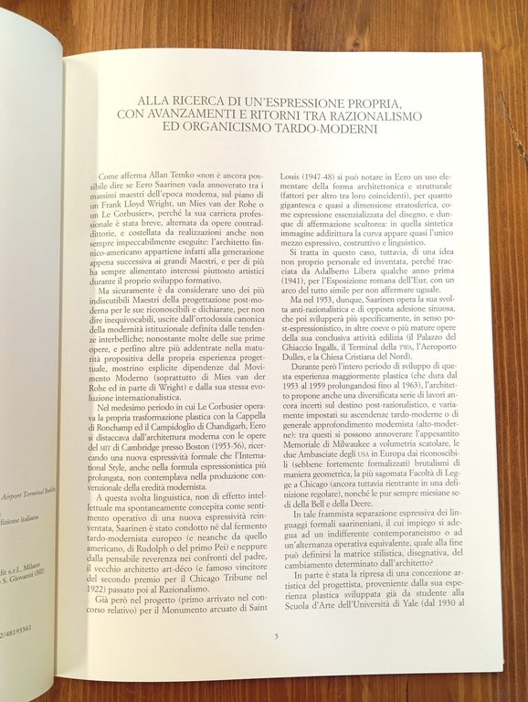 Eero Saarinen. Il terminal dell'aeroporto internazionale Dulles
