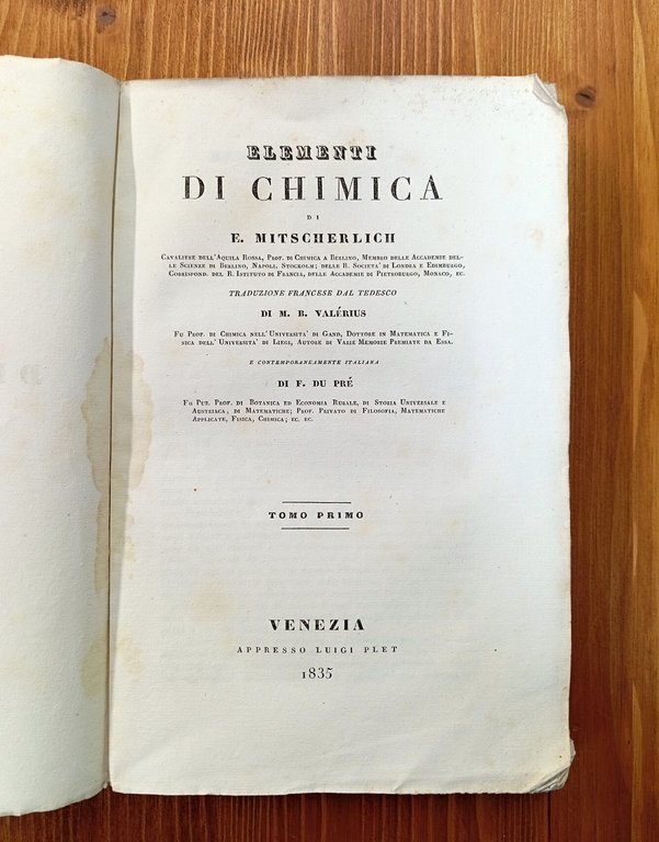 Elementi di Chimica. Tomo primo