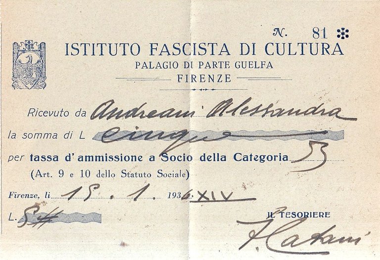 Ente Fascista di Cultura della Federazione di Firenze - Statuto …