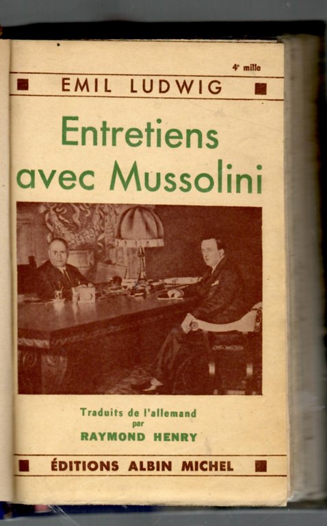 Entretiens avec Mussolini