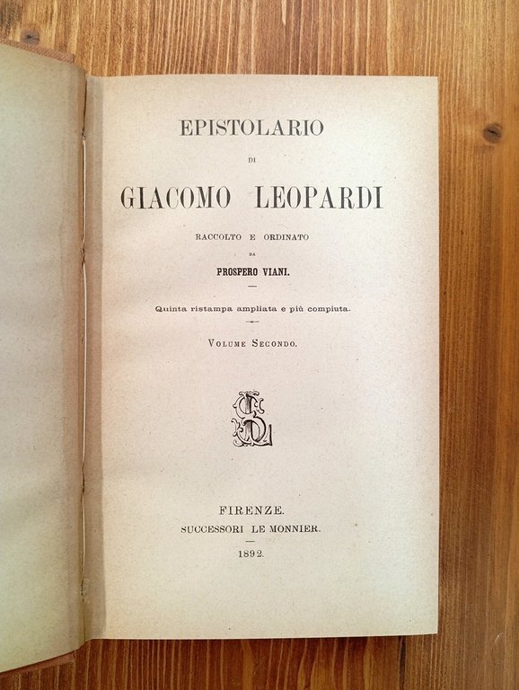 Epistolario. Vol. I e II (con estratto dal III)