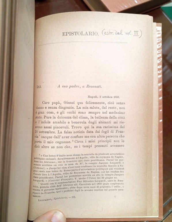 Epistolario. Vol. I e II (con estratto dal III)