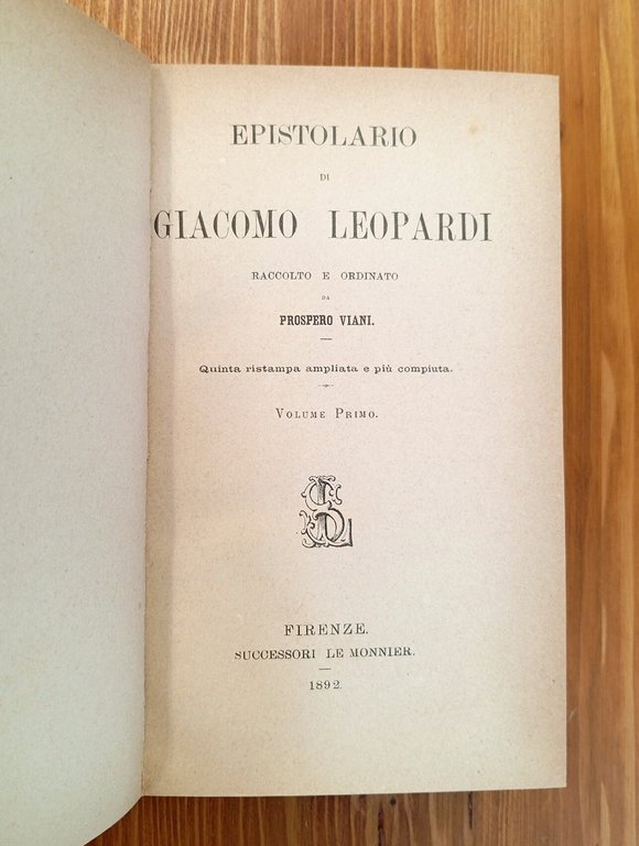 Epistolario. Vol. I e II (con estratto dal III)