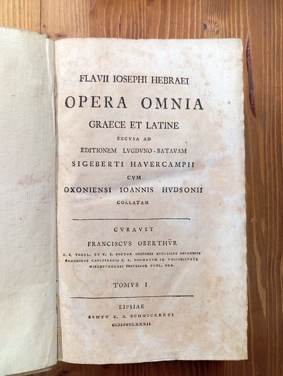 Flavii Iosephi hebraei opera omnia graece et latine excusa ad …