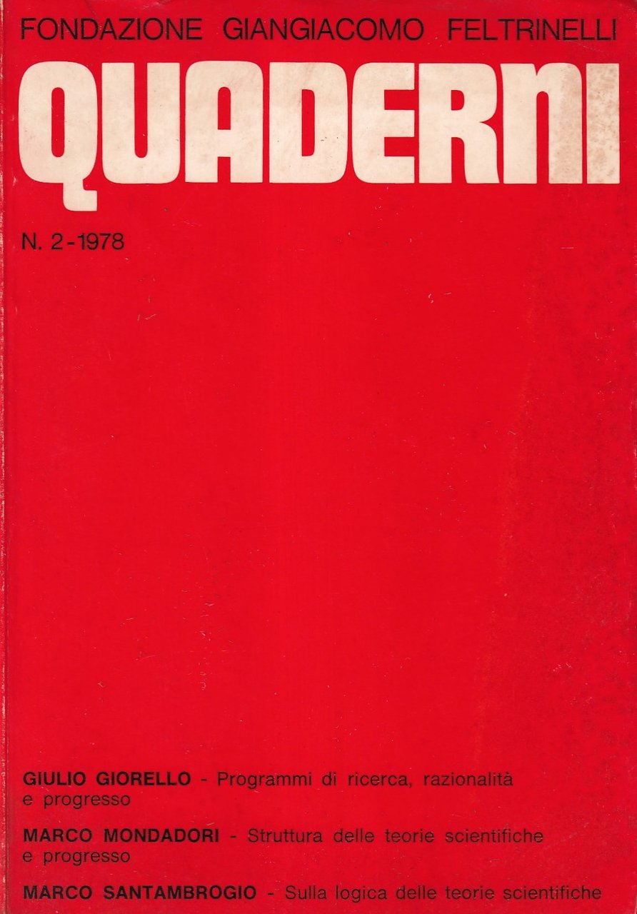 Fondazione Giangiacomo Feltrinelli - Quaderni (n. 2 - 1978) | Immagine principale