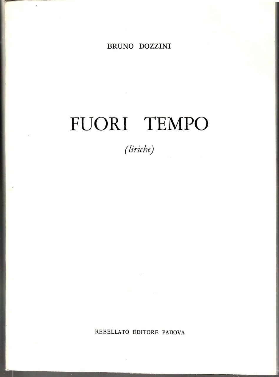 Fuori Tempo (liriche) 1959-1962 | Immagine principale