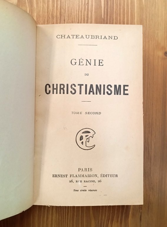 Génie du Christianisme - Tomes I et II