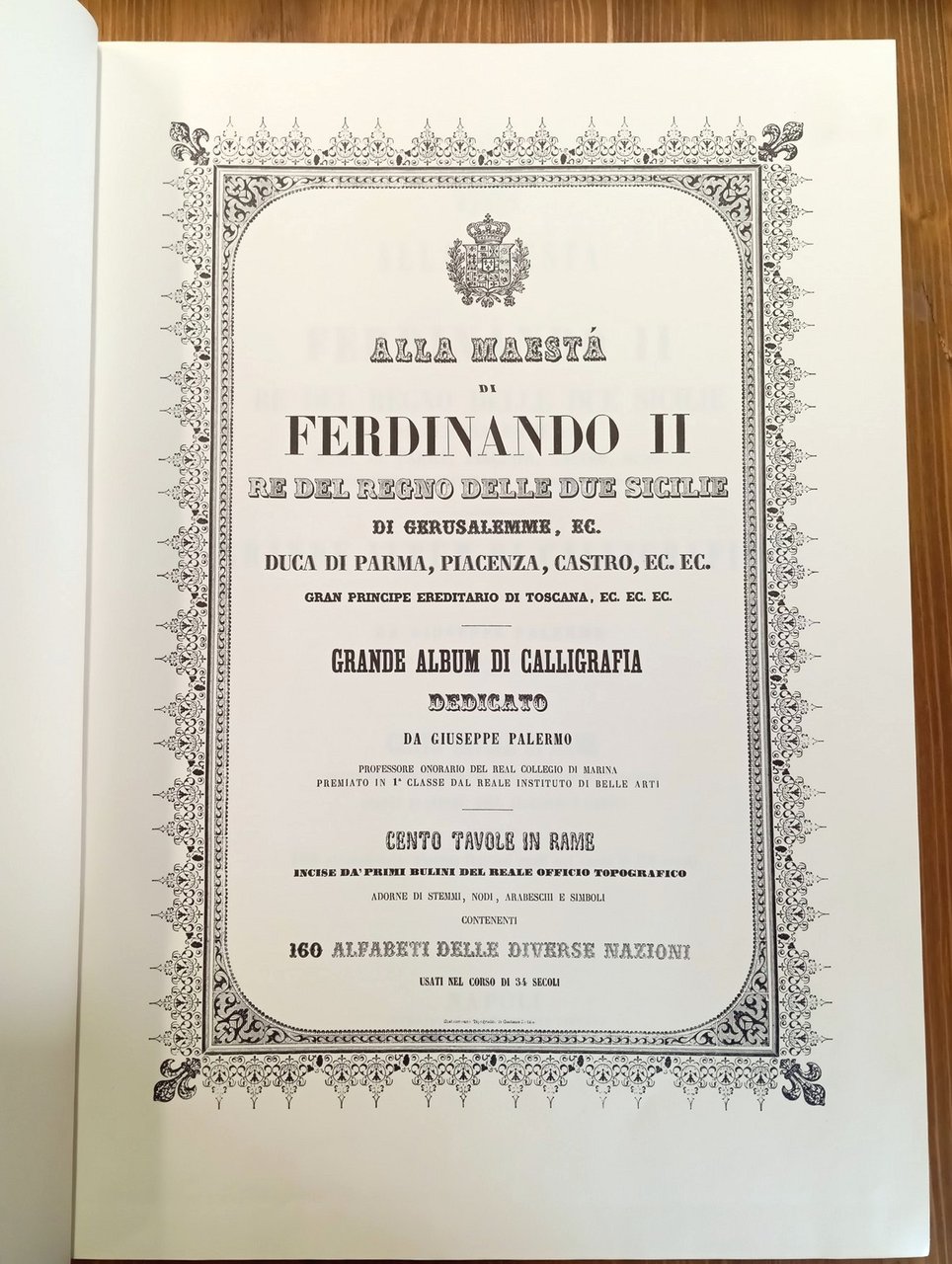 Grande album di calligrafia dedicato da G. Palermo [.] Cento …
