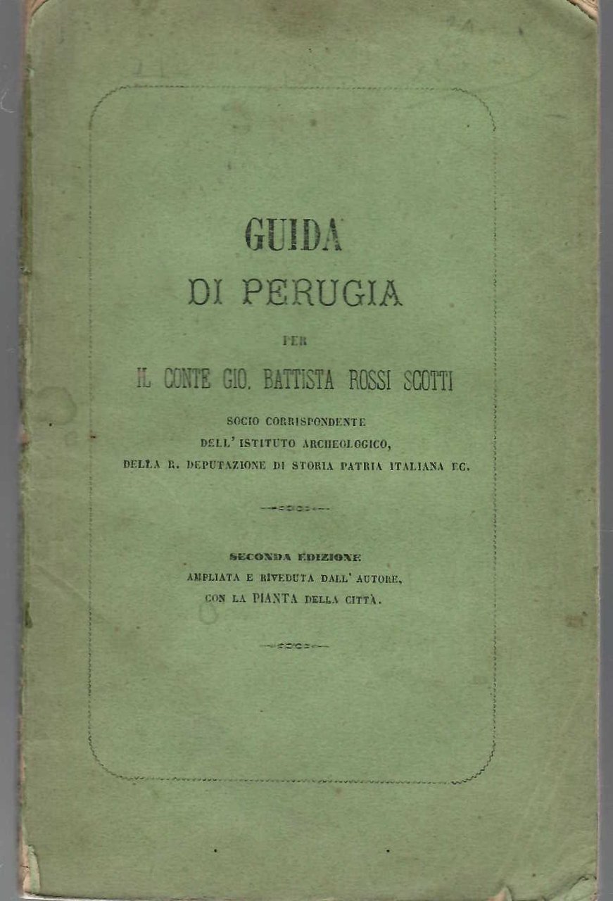 Guida di Perugia per il Conte Gio. Battista Rossi Scotti. … | Immagine principale