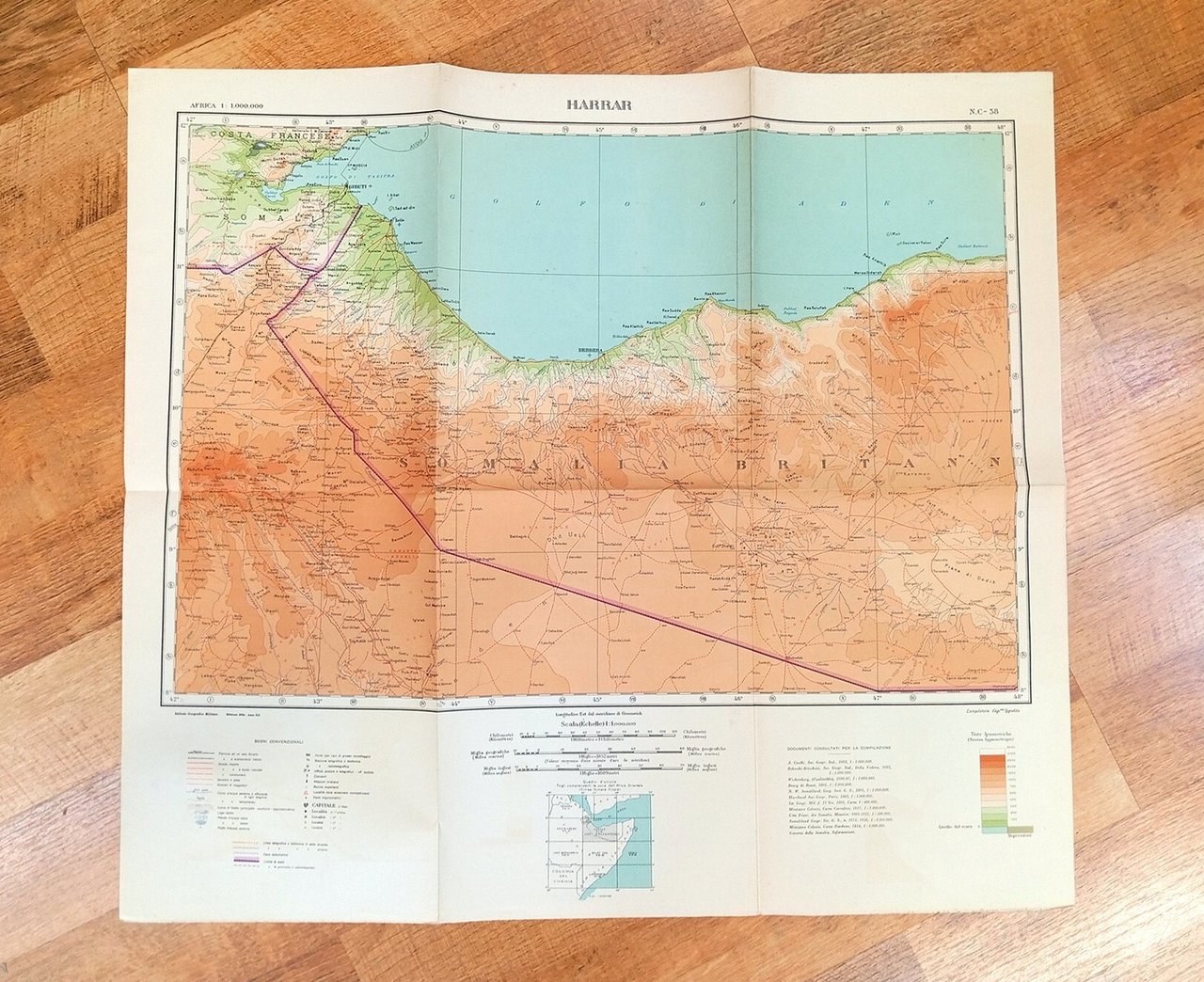 Harrar [Africa Orientale, carta n. C-38, scala 1 : 1.000.000]
