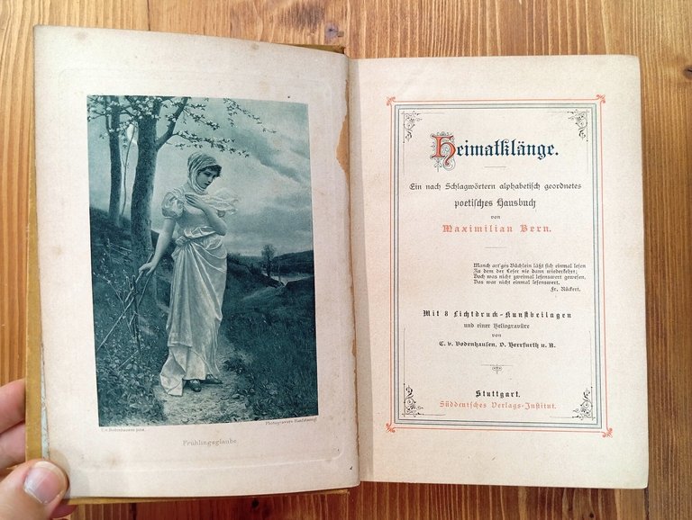 Heimatklänge. Ein nach Schlagwörtern alphabetisch geordnetes poetisches Hausbuch