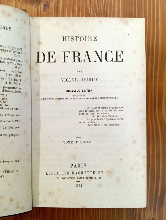 Histoire de France - Tomes I et II