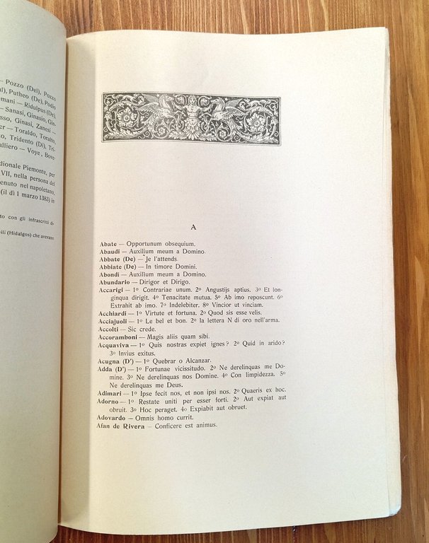 I motti delle famiglie italiane