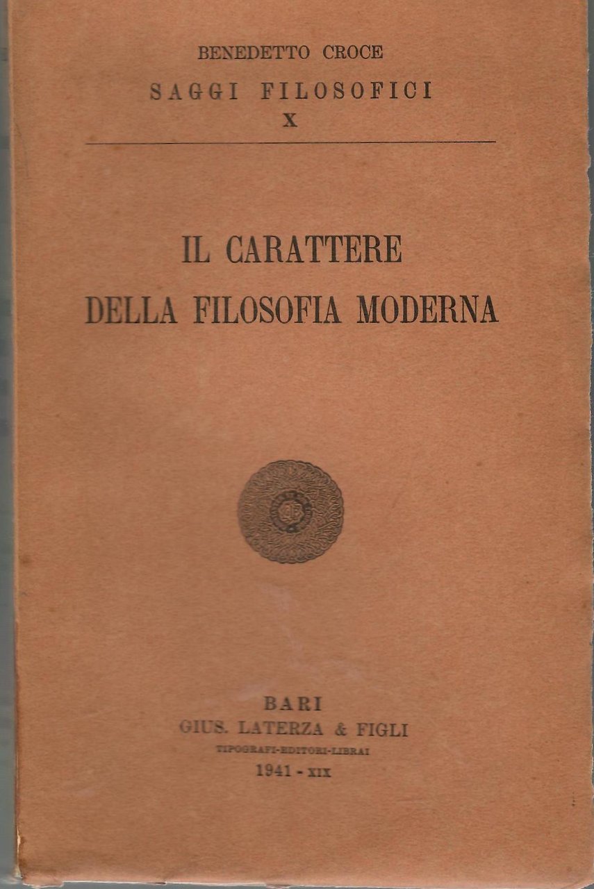 Il Carattere della Filosofia Moderna | Immagine principale