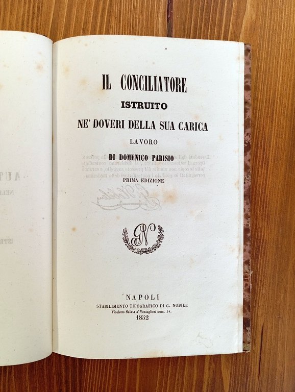 Il conciliatore istruito ne' doveri della sua carica